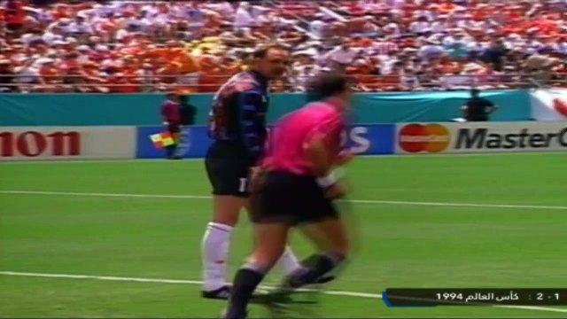 الشوط الاول مباراة هولندا و المغرب 2-1 كاس العالم 1994
