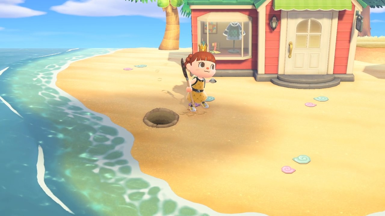 Tutorial para atrapar almejas japonesas en Animal Crossing New Horizons