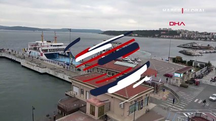 Çanakkale’de feribot seferlerine ‘fırtına’ engeli