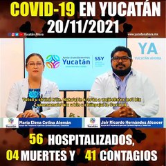 Panorama de Covid-19 en Yucatán. Actualización al 20 de Noviembre de 2021