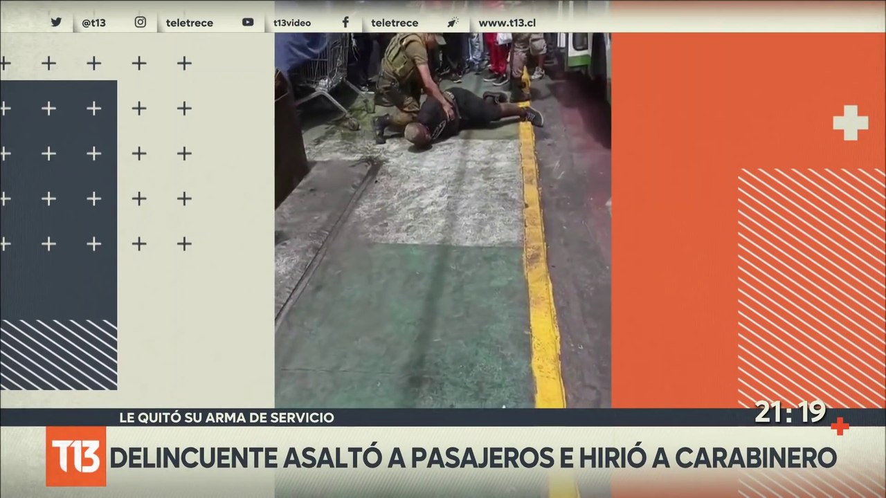 Colombiano ilegal asalta micro y luego dispara contra Carabinero en IQQ - T13