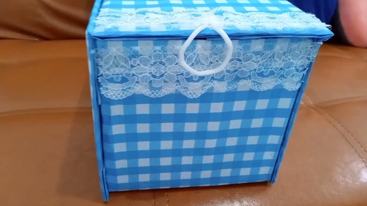 diy storage box dari kardus bekas
