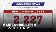DOH reports 2,227 new cases, bringing the national total to 2,826,410, as of NOVEMBER 21, 2021