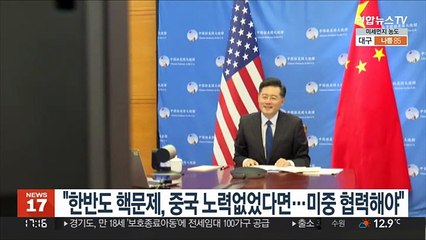 "한반도 핵문제, 중국 노력없었다면…미중 협력해야"