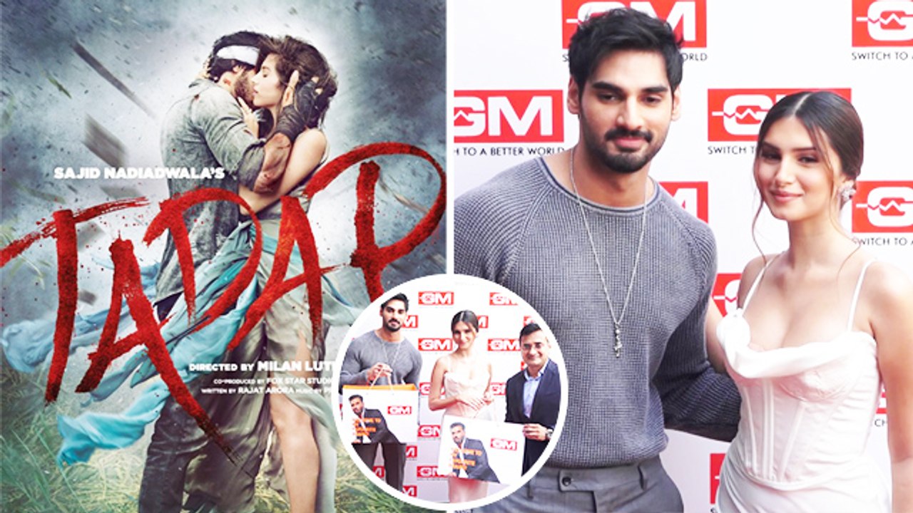 Gorgeous Tara Sutaria With Ahan Shetty At  Andheri To Promote Their Upcoming Film 'Tadap'