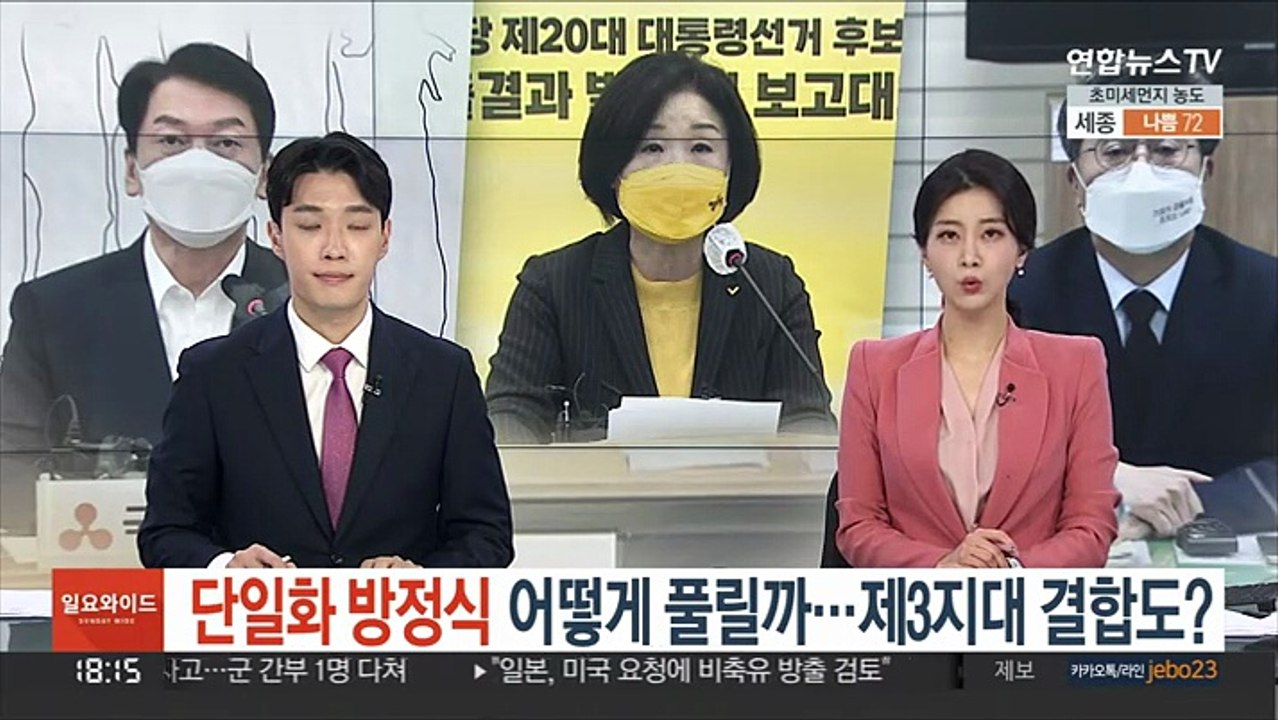 '단일화 방정식' 어떻게 풀릴까…제3지대 결합도?