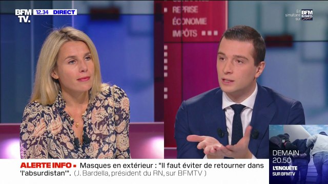 Jordan Bardella à propos d'Éric Zemmour: Je ne comprends pas comment on veut être et peut être président de la République quand on passe son temps à taper sur tout le monde