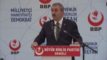 BBP Genel Başkanı Destici, partisine yeni üye olanlara rozetlerini taktı