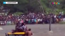 Helikopter Selamatkan 10 Warga Terjebak Banjir Bandang