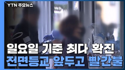 일요일 발표 기준 최다 확진...전면 등교 앞두고 빨간불 / YTN