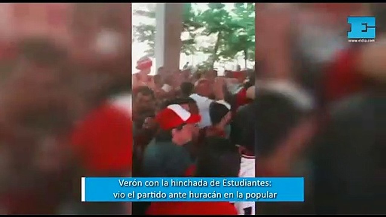 Verón con la hinchada de Estudiantes y en la popular: así vio el partido ante Huracán