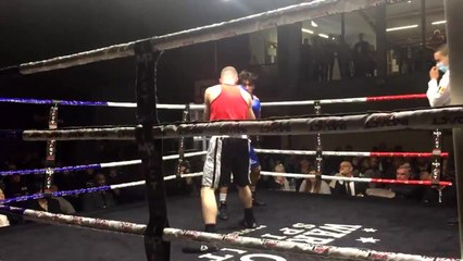 Gala du boxing club namurois . Combat de Nathan Dujardin