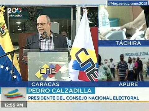 Pdte. del CNE Pedro Calzadilla aseguró que la jornada electoral transcurre con normalidad