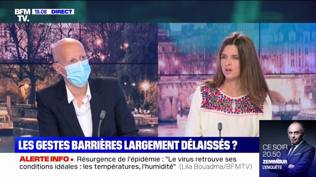 Lila Bouadma (membre du Conseil scientifique) juge que le port du masque à l'intérieur est absolument indispensable
