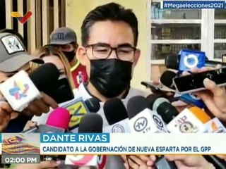 Candidato Dante Rivas: Nuestro pueblo en Nueva Esparta ha demostrado un carácter cívico