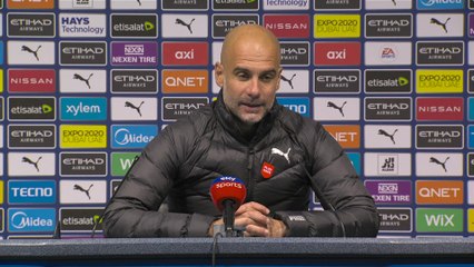 Guardiola pleased with City 3-0 Everton win