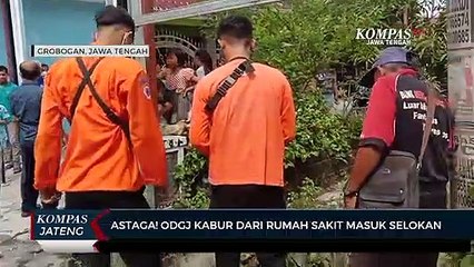 Astaga! ODGJ Kabur dari Rumah Sakit Masuk Selokan