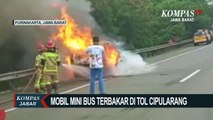 Detik-Detik Mobil Mewah Terbakar di Tol Cipularang