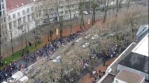 Manifestation contre les mesures sanitaires à Bruxelles: vue aérienne