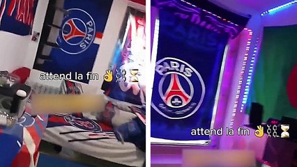 Une cellule de prison décorée aux couleurs du PSG