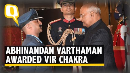 Download Video: Watch | IAF Group Captain Abhinandan Varthaman, Who Downed Pak Jet, Receives Vir Chakra