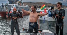 Le nageur quadri-amputé Théo Curin a traversé le lac Titicaca à la nage pendant 11 jours