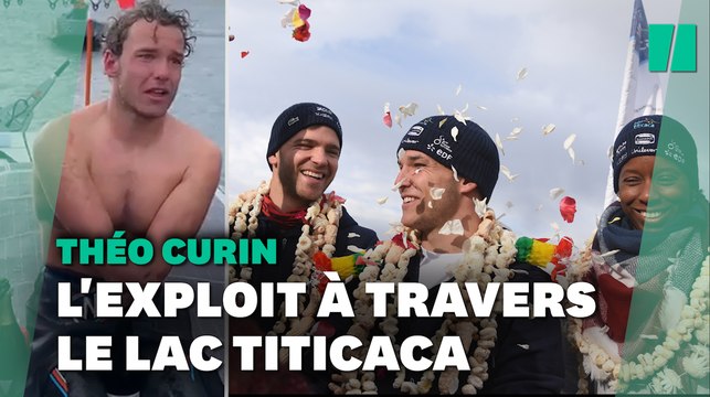 Théo Curin, nageur quadri-amputé, réussit l'exploit de traverser le lac Titicaca