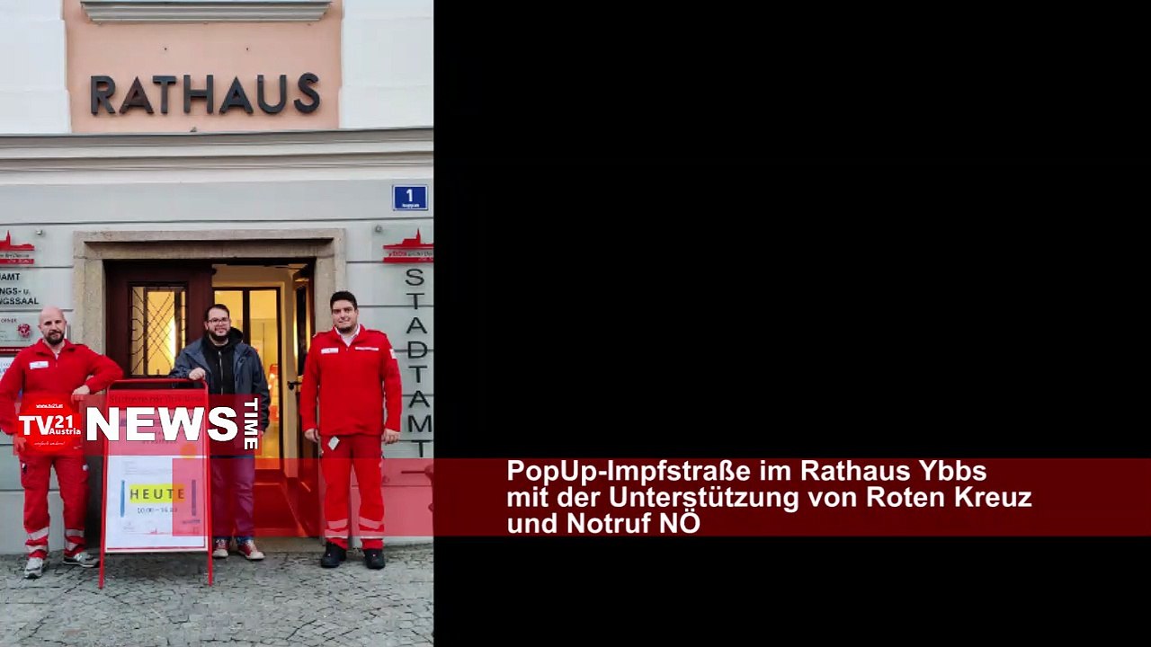 PopUp-Impfstraße im Rathaus Ybbs mit der Unterstützung von Roten Kreuz und Notruf NÖ