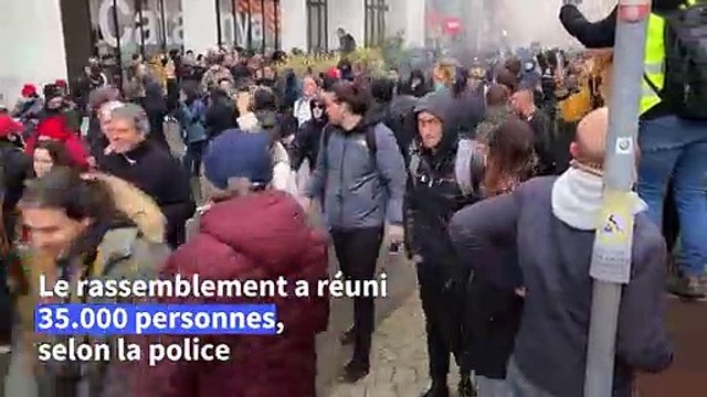 Belgique: tensions lors d'une manifestation contre des mesures anti-Covid à Bruxelles