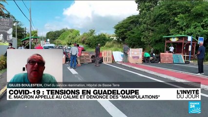 Covid19: tensions en Guadeloupe, Macron appelle au calme et dénonce des "manipulations"