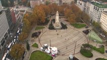 La Plaza de España de Madrid 'renace' tras dos años de obras