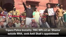 Tripura Police brutality: TMC MPs sit on ‘Dharna’ outside MHA, seek Shah’s appointment