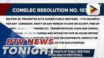 Comelec reminds candidates that distribution of food, drinks and transportation fare is prohibited during campaign period