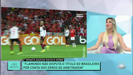 MENGÃO SEGUE MALVADÃO! Flamengo venceu o Internacional, mas Renato Gaúcho disparou: "Flamengo não disputa o título do Brasileiro por conta dos erros de arbitragem". E aí, concorda? #JogoAberto
