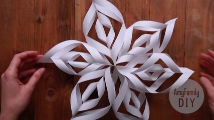 3D снежинка из обычной бумаги. Вариант 1 . Просто, быстро и понятно!!