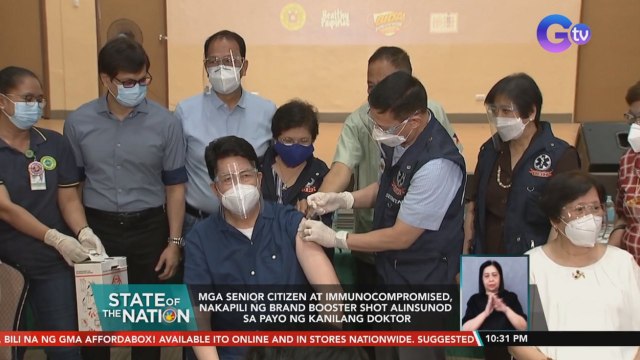 Mga senior citizen at immunocompromised, nakapili ng brand booster shot alinsunod sa payo ng kanilang doktor | SONA