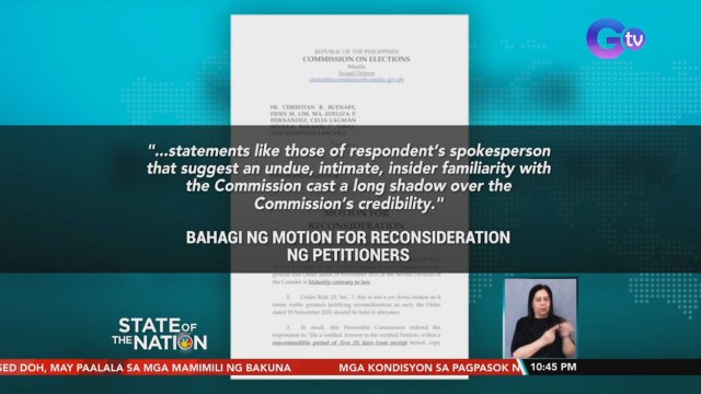 Extension na ibinigay ng COMELEC kay Marcos para makapagsumite ng tugon sa petisyon, pinababawi ng mga petitioner | SONA