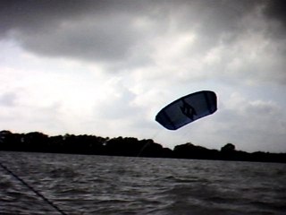 Proa kite sailing reverse tack and fall December 2007