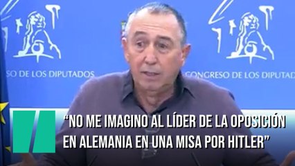 Baldoví: "No me imagino a ningún líder de la oposición en Alemania en una misa por Hitler"