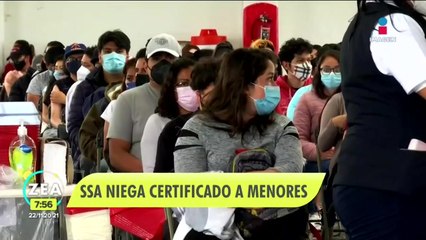 Secretaría de Salud niega certificado de vacunación a menores