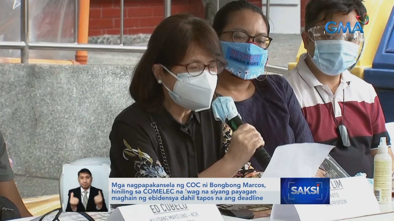 Mga nagpapakansela ng COC ni Bongbong Marcos, hiniling sa COMELEC na 'wag na siyang payagan maghain ng ebidensya dahil tapos na ang deadline | Saksi