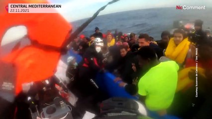 NoComment : 107 exilés sauvés des eaux par le Sea-Watch 4 en Méditerranée