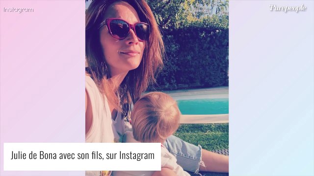 Julie de Bona maman angoissée : photos de son fils et anecdote étonnante sur son accouchement