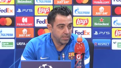 Xavi Hernández sobre el partido contra el Benfica: "Es una oportunidad para estar en octavos"