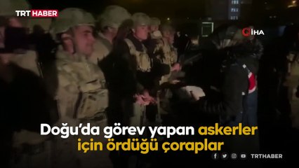 Mehmetçik'ten kendilerine çorap ören kadınlara teşekkür mesajı: İyi ki varsınız