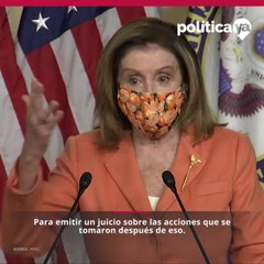 Pelosi dice que hace falta información sobre salud de Trump