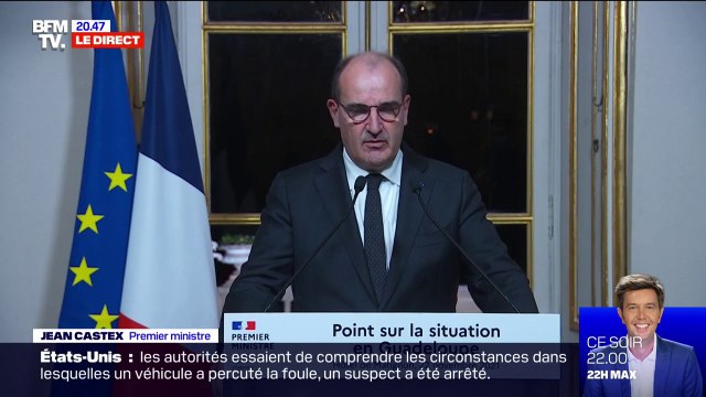 Jean Castex condamne avec la plus grande fermeté les violences en Guadeloupe