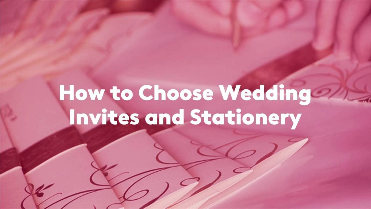 How to Choose Wedding Invites and Stationery