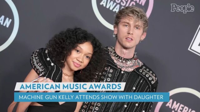 Daddy-Daughter Date Night! Machine Gun Kelly Poses with Daughter Casie at the 2021 American Music Awards