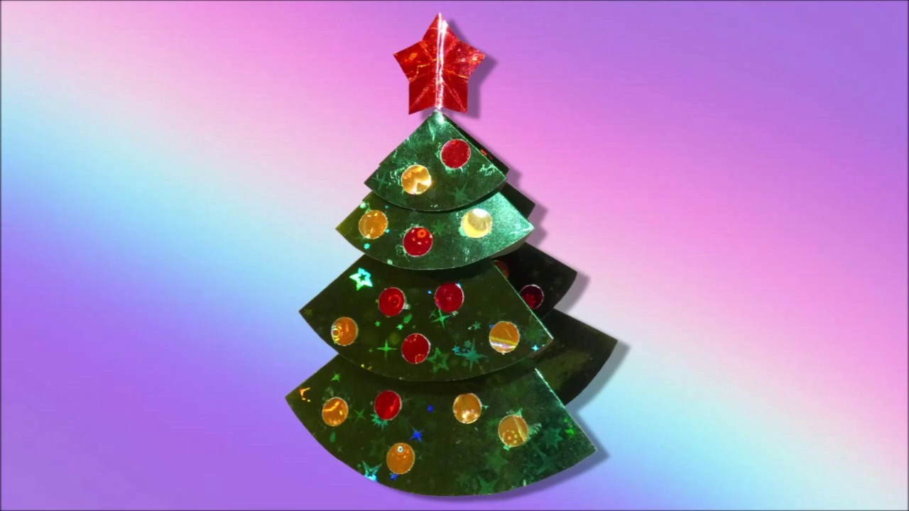 Origami facile :  Sapin de Noël